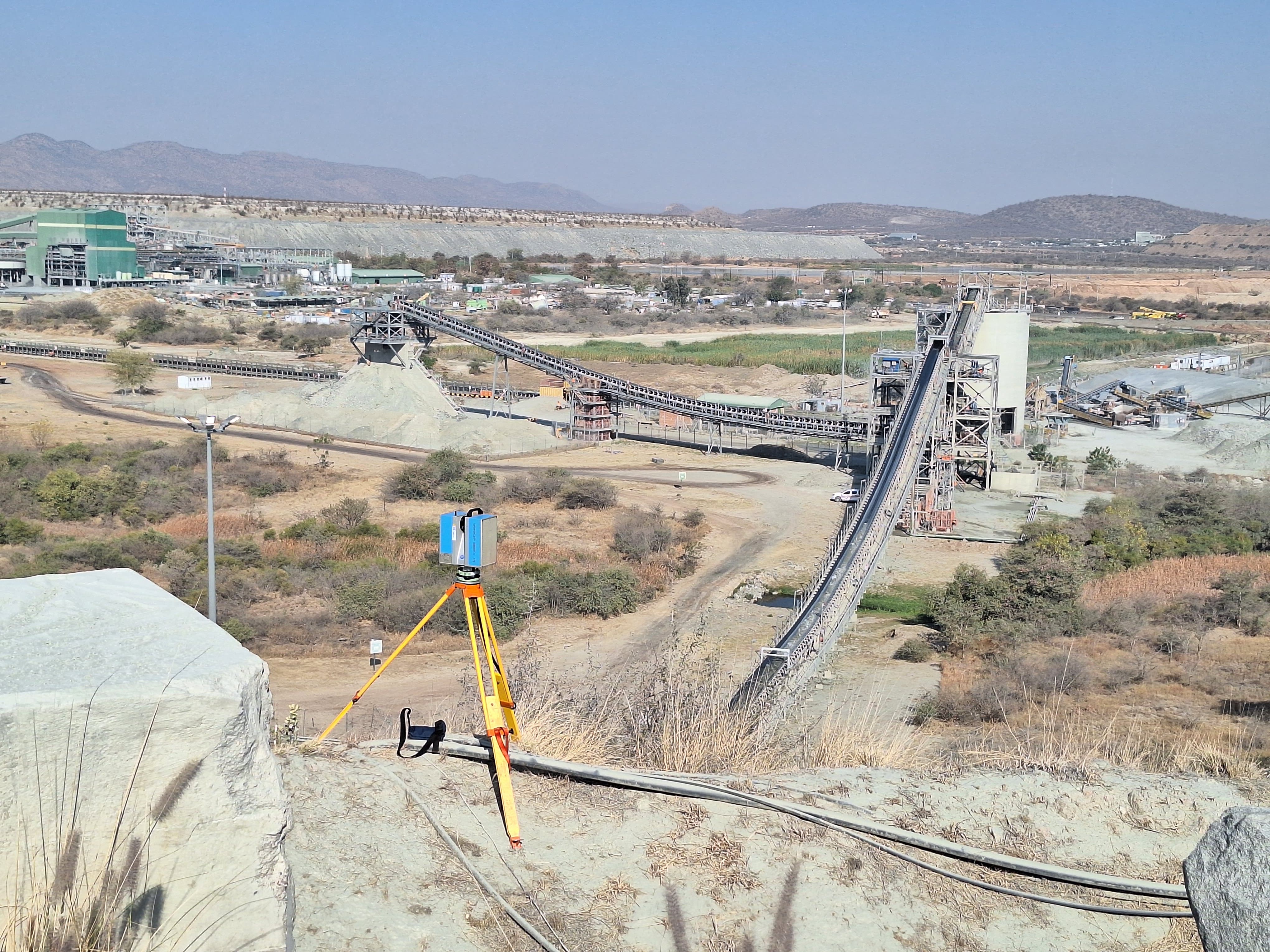 Engineer at a mining surveying site